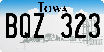 IA license plate BQZ323