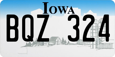 IA license plate BQZ324