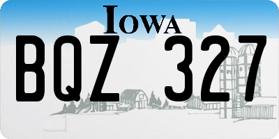 IA license plate BQZ327