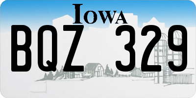 IA license plate BQZ329