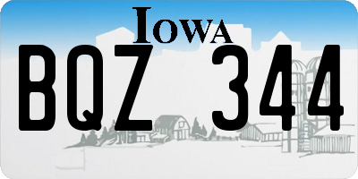 IA license plate BQZ344