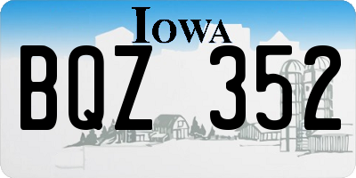 IA license plate BQZ352