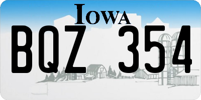 IA license plate BQZ354