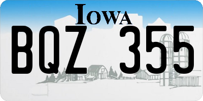 IA license plate BQZ355