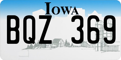 IA license plate BQZ369