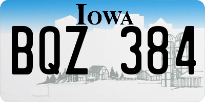 IA license plate BQZ384