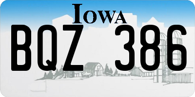 IA license plate BQZ386