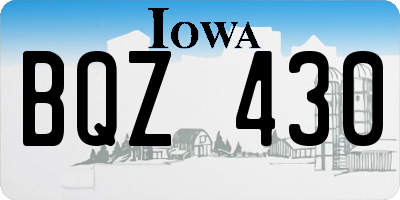 IA license plate BQZ430