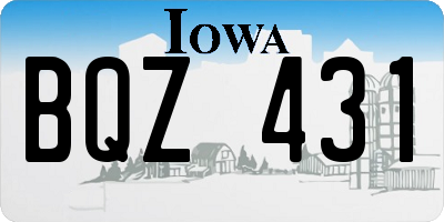 IA license plate BQZ431