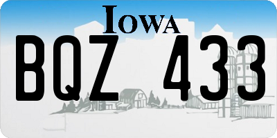 IA license plate BQZ433