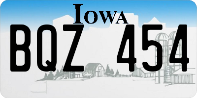 IA license plate BQZ454