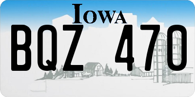 IA license plate BQZ470
