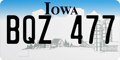 IA license plate BQZ477