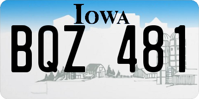 IA license plate BQZ481