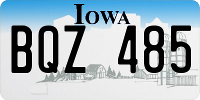 IA license plate BQZ485