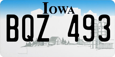 IA license plate BQZ493