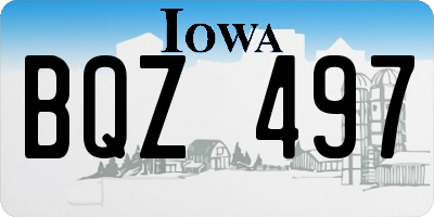IA license plate BQZ497
