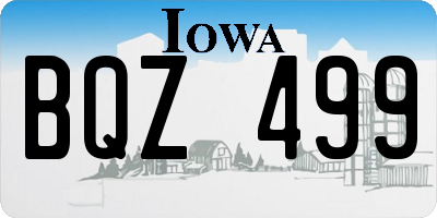 IA license plate BQZ499