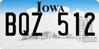 IA license plate BQZ512