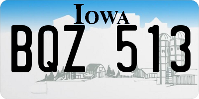 IA license plate BQZ513