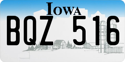 IA license plate BQZ516