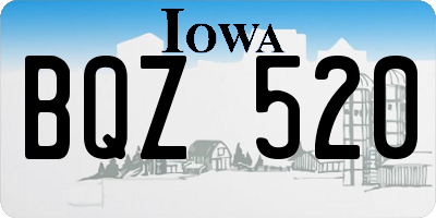IA license plate BQZ520