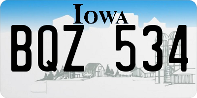IA license plate BQZ534
