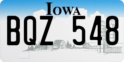 IA license plate BQZ548
