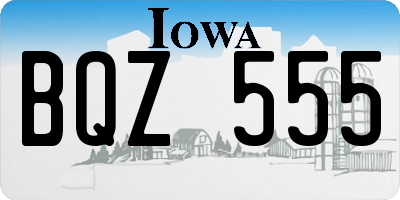 IA license plate BQZ555