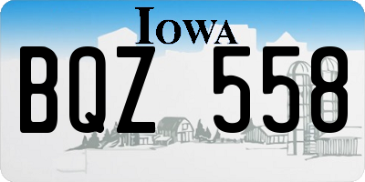 IA license plate BQZ558