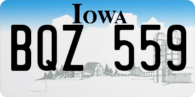 IA license plate BQZ559
