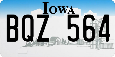 IA license plate BQZ564