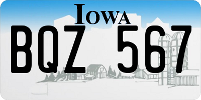 IA license plate BQZ567