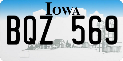IA license plate BQZ569