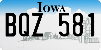 IA license plate BQZ581