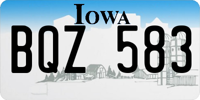 IA license plate BQZ583