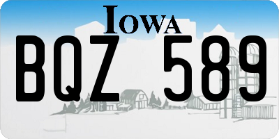 IA license plate BQZ589