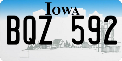 IA license plate BQZ592