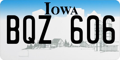IA license plate BQZ606