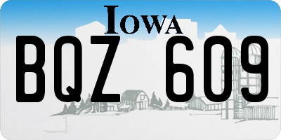 IA license plate BQZ609