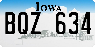 IA license plate BQZ634