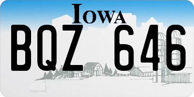 IA license plate BQZ646