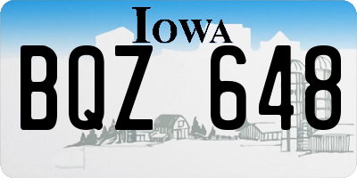 IA license plate BQZ648