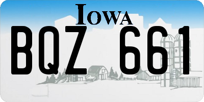 IA license plate BQZ661
