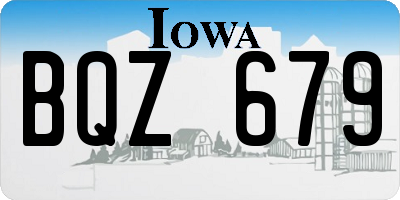 IA license plate BQZ679