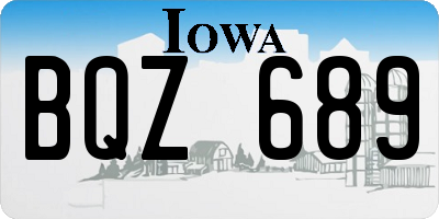 IA license plate BQZ689