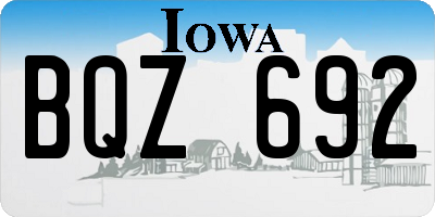 IA license plate BQZ692
