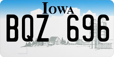 IA license plate BQZ696