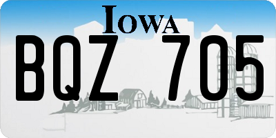 IA license plate BQZ705
