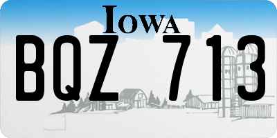 IA license plate BQZ713